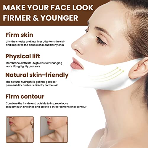 5 Pieces Double Chin Remover Masks, V Line Face Mask, V Line Lifting Mask for Shaping The Jaw Neck And Chin, Firming - Image 2