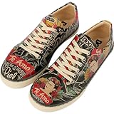 DOGO Tenis de cuero vegano para mujer, hechos a mano y únicos para mujer, Diseño Te Amo, 36 EU
