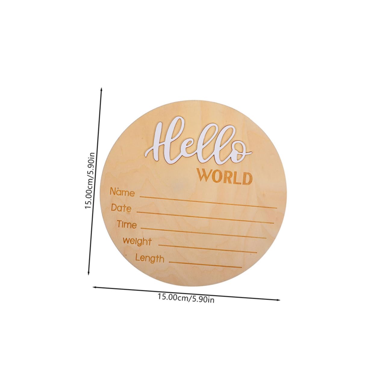 HAPINARY Baby Name Sign Set Newborn Birth Announcement Custom Hospital Sign Wood Round Photo Prop