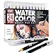 Paint Mark Real Brush Pens, 24 Colors for Watercolor Painting with Flexible Nylon Brush Tips, Calligraphy and Drawing with Water Brush, Paint Markers for Coloring