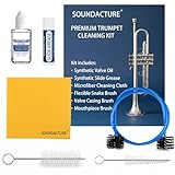 SOUNDACTURE Trumpet Cleaning Kit – Complete Trumpet Care Cleaning Kit with Valve Oil, Slide Grease, Brushes...