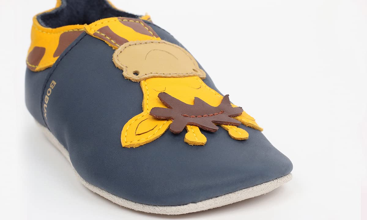 Bobux Pantofole Soft Sole Wilderness Elastico Giraffa 06001 Blu