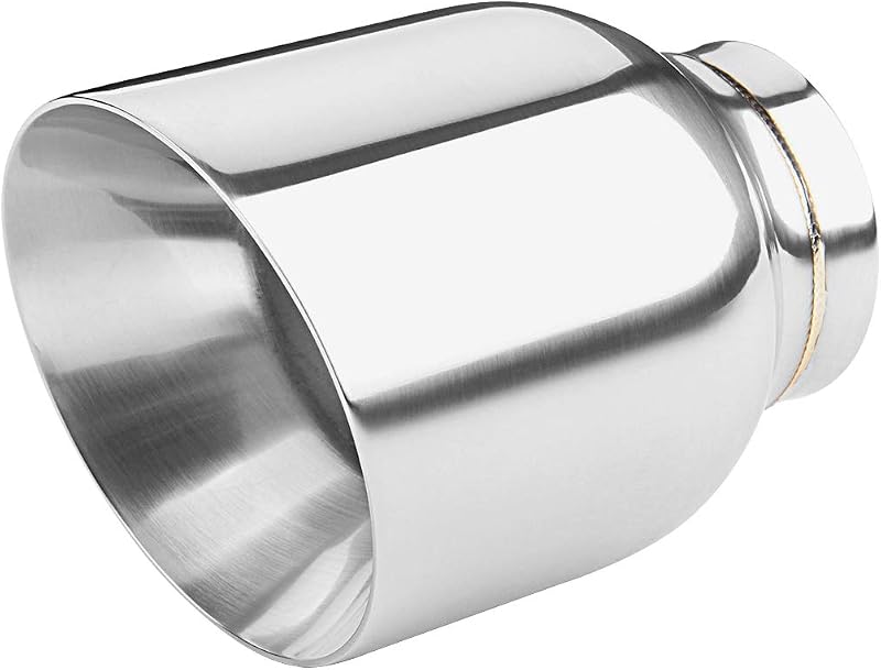 Ponteira de escapamento diesel LCGP em aço inoxidável T304, entrada 6,35 cm e saída 10,16 cm – 1 unidade
