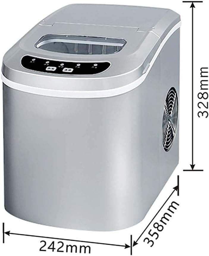 Household Mini Ice Maker, Automatic Ice Maker, Countertop Ice Maker, Kitchen Household Transparent Ice Cubes(Color:Red) on Fridge.com - View 3