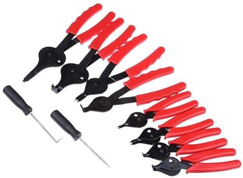 Conjunto de alicates de anel de pressão, alicate de anel de retenção de 0,1 a 0,2 cm, conjunto de fe