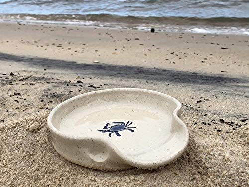 Ceramic Spoon Rest With Maryland Blue Crab #TOP3