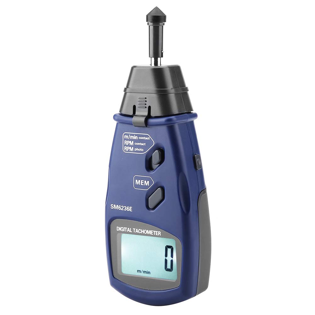 Tacómetro fotoeléctrico SM6236E, tacómetro de contacto, 5 dígitos, 18 mm, medidor de rotación de tacómetro, probador con LCD digital