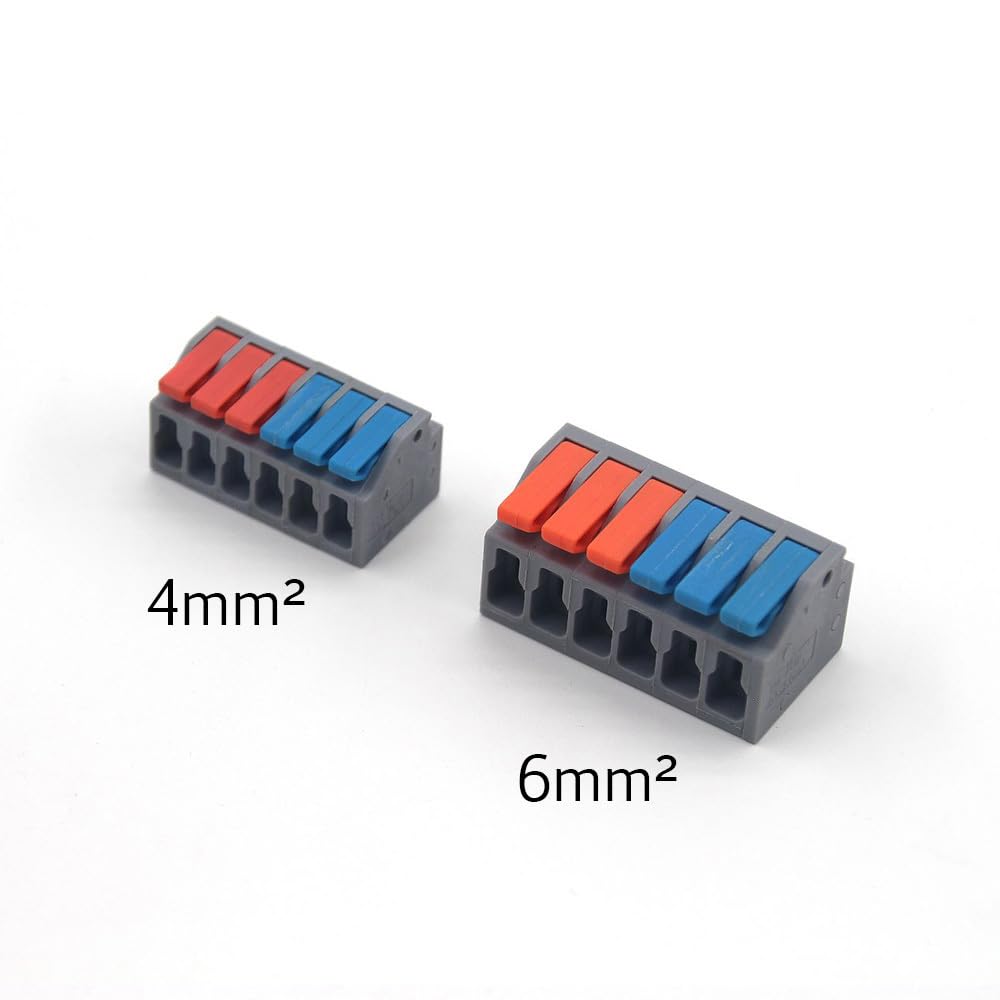 5PCS Wire Connector Cable LED Conectors for 4mm² 6mm² Fast Terminals Blocks Docking Butt Household Electrician Tools(N6E10)