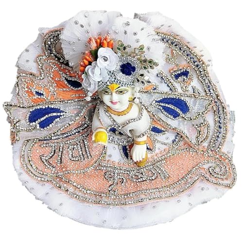 Image of Partish Laddu Gopal Heavy Janamashtmi Dress l Ladoo Gopal Dress l Kanha Ji Poshak Size 1 2 4 5 6