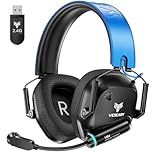 WESEARY Wireless Gaming Headset for PC, PS5, PS4, Mac, Switch, Mobile Dual-Mode 2.4GHz & Bluetooth 5.4, Gaming Headphones with ENC Noise Cancelling Mic, Ultra-Low Latency, Stereo Sound, Soft Earmuffs