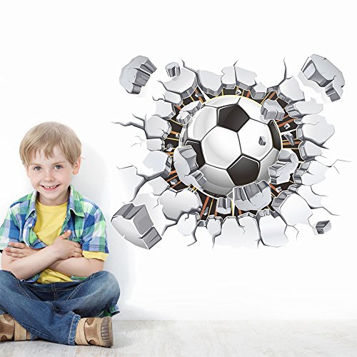 Vinilo decorativo infantil de fútbol 3D 17x16 pulgadas miniatura 4