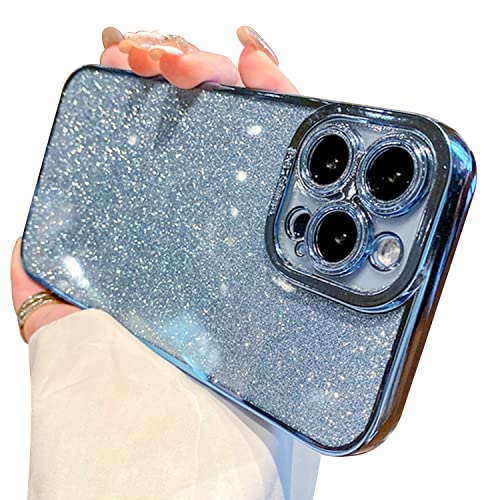 Coque iPhone 15 Pro Max avec joli placage scintillant de luxe pour caméra
