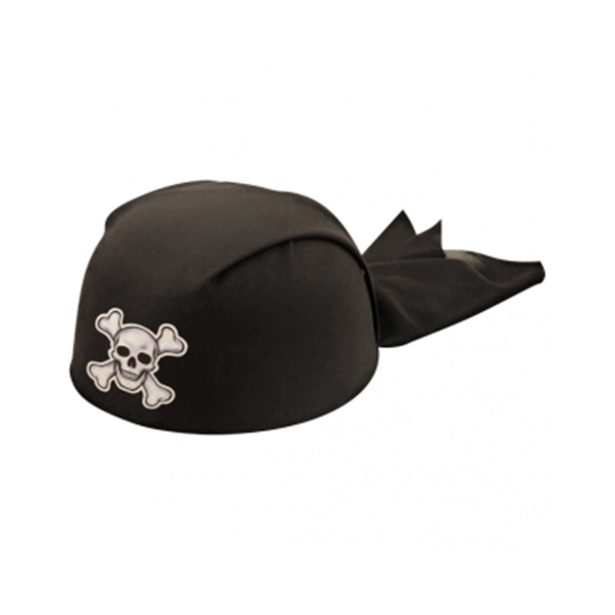 The Fancy Dress® New Adult Unisex Hats Bowler Trilby Gangster Santa Chef Pirate Cowboy Sailor Visor Rainbow Captain Hat Theme Party Accessory (Black Hat Bandana Pirate (20cm))