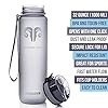 Embrava Best Sports Water Bottle - 32oz Large - Fast Flow, Flip Top Leak Proof Lid w/One Click Open - Non-Toxic BPA Free & Eco-Friendly Plastic - For Men & Women