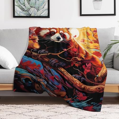 Couverture raton laveur en polaire de flannel douce de 130x150cm - 3