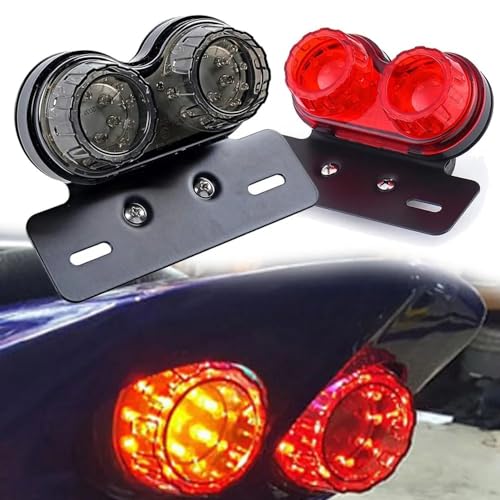 Luz trasera integrada para motocicleta con freno y señal de giro para Cruiser Chopper 2