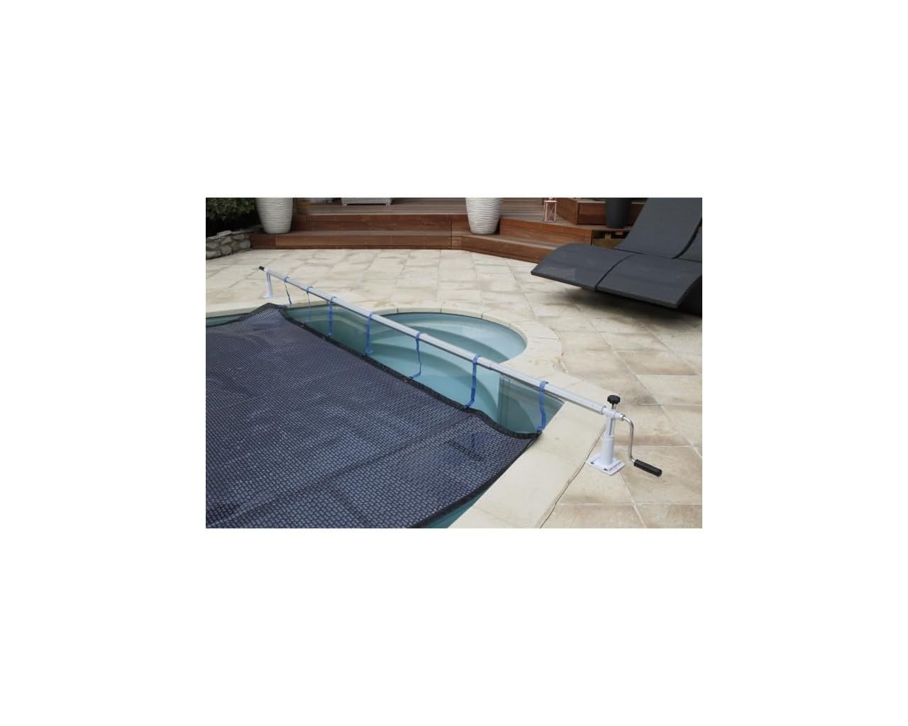 UBBINK Extra Enrouleur de baches pour piscine jusqua 5,5 m