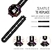 MoKo Watch Band Compatible with Garmin Forerunner 235, Soft Silicone Replacement Watch Band fit Garmin Forerunner 235/235 Lite/220/230/620/630/735XT/Approach S20/S6/S5 - Black & Red