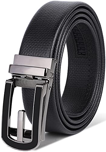 HANCHAO Herren Gürtel, Komfort Click Gürtel für Herren Automatik Ratsche...