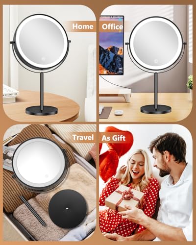 Espejo de Maquillaje Iluminado Recargable 9 Pulgadas miniatura 7