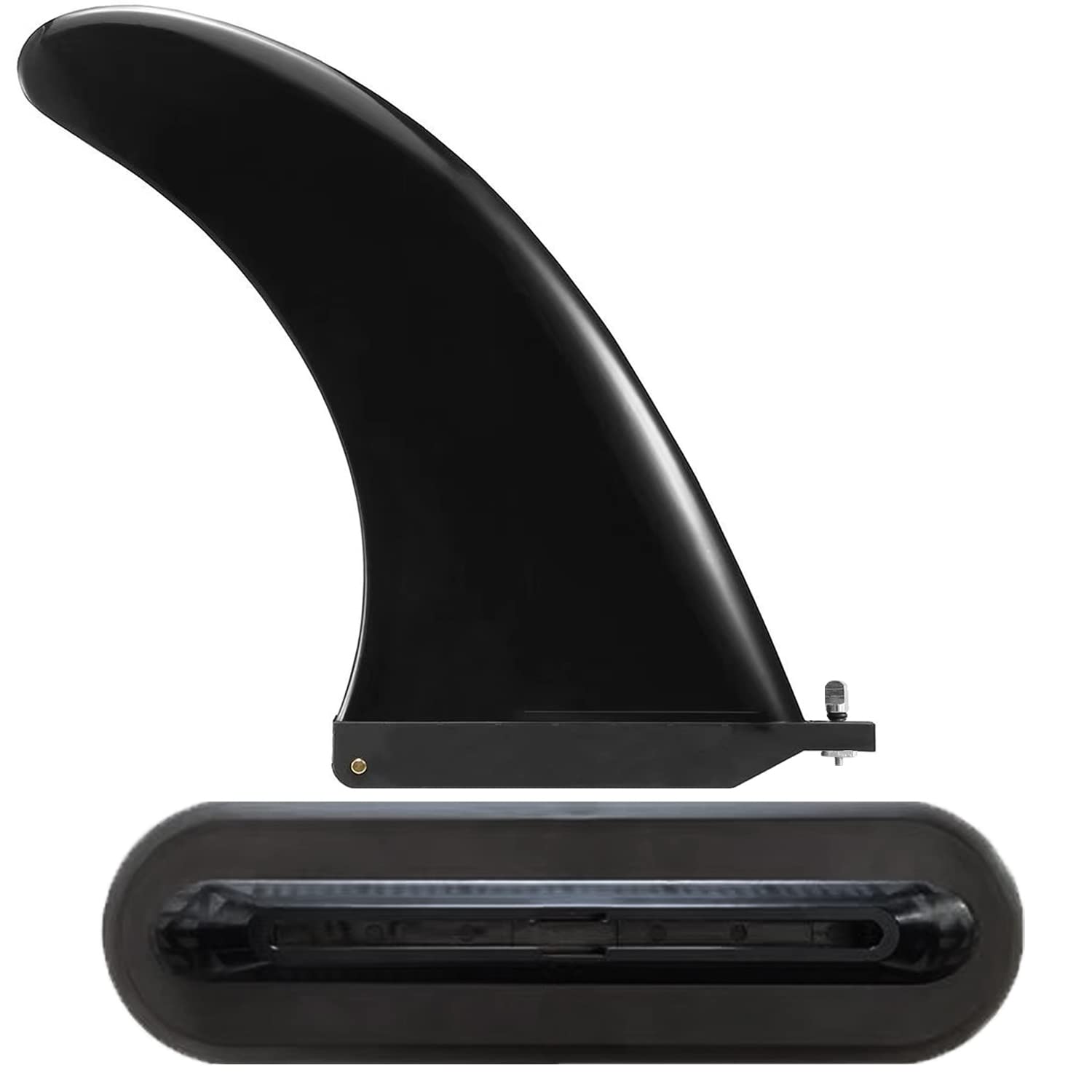 Surf Board Fin and Fin Box Base Set 10" Inflatable Paddleboard Fin for Paddle Board SUP Fin Replacement Surfboard Fins with Free No-Tool Fin Screws