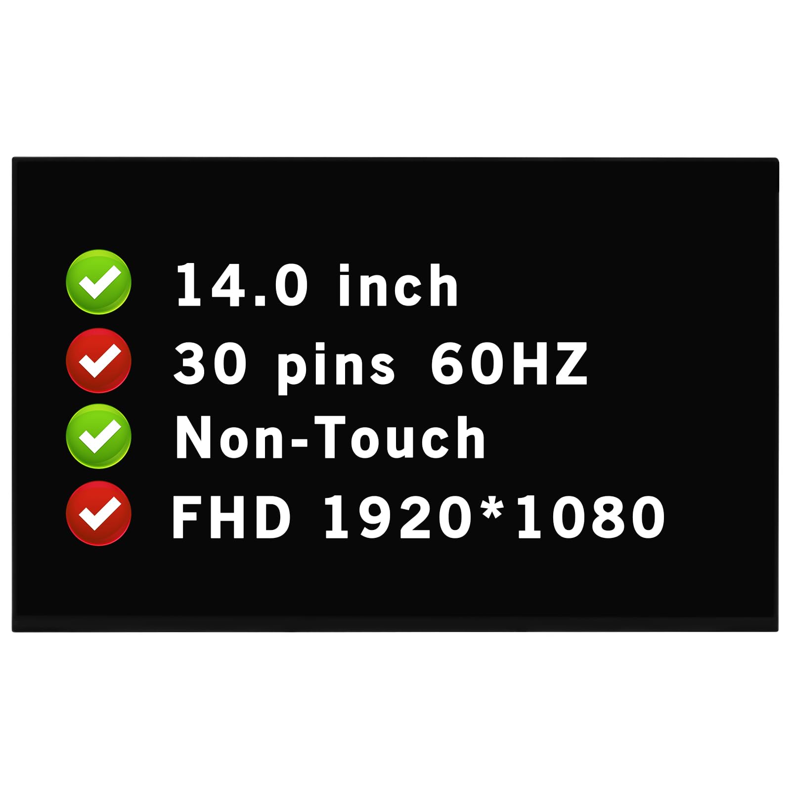 Écran LCD LED 14" Compatible HP M07092-001 - 1920x1080 HD, 30 Broches, Neuf, Garantie 1 An