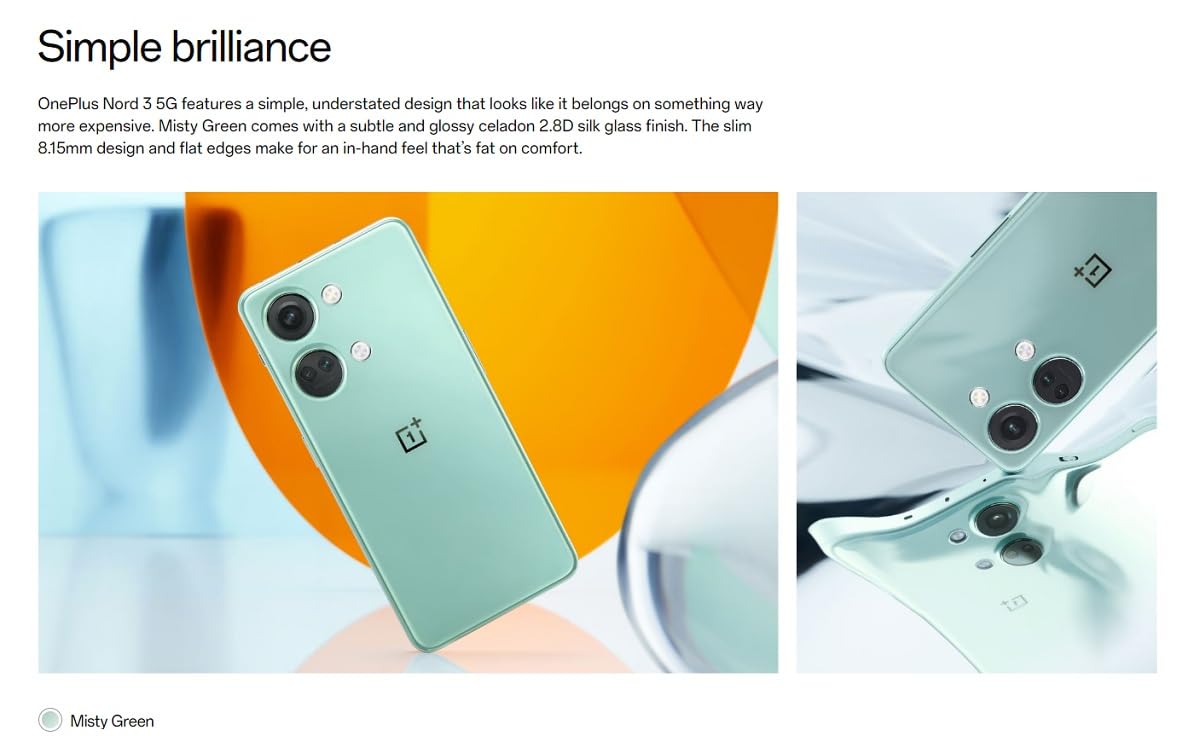 OnePlus Nord 3 5G CPH2493 Global Version (Misty Green, 16GB RAM