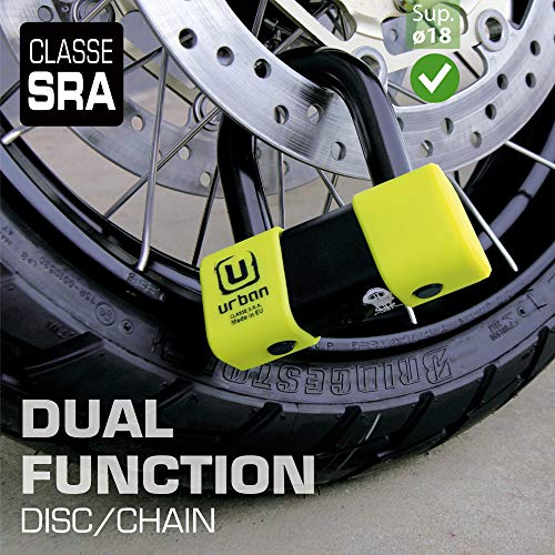 Urban Security U75 Sra Approved Disc Mini U Double Lock Diameter 18 M, Black And Yellow #TOP3
