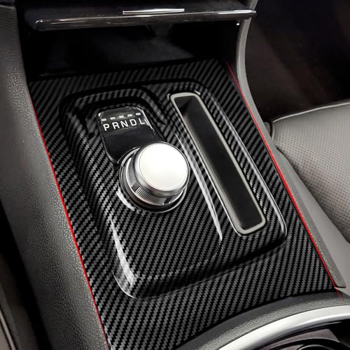 Image of Car Gear Shift Panel Decals for 2015-2023 Chrysler 300 / 300C / 300S / Limited /Base Accessories Carbon Fiber Interior Stickers