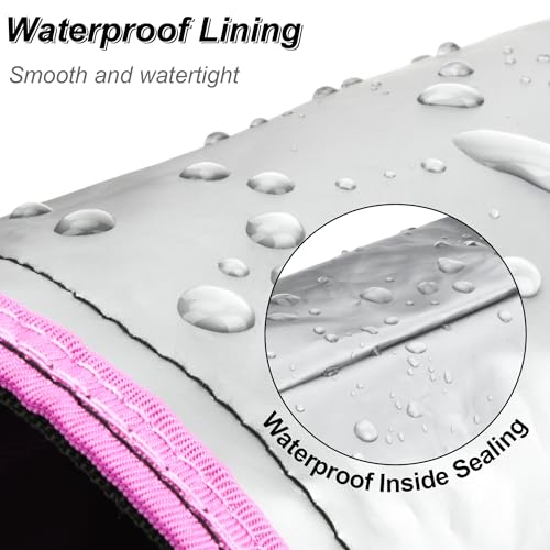 Cosmos 1 Pc Umbrella Bag Waterproof Travel Umbrellas Storage Pouches Wet Umbrella Cases Folding Umbrellas Sleeves Covers Portable Travel Umbrella Carry Bag for Home Outdoor (Hot Pink Color)