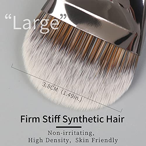 Liquid Foundation Brush By Enzo Ken, Flat Foundation Brush For Liquid Makeup, Make Up Brush For Liquid Foundation, Flat Makeup Brush For Liquid Foundation, Makeup Brushes Foundation. (820-White) #TOP2