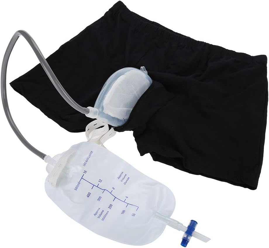 Portable Urinal Collector with Catheter Pee Catheter Holder Incontinence Pants, Urinal Pee