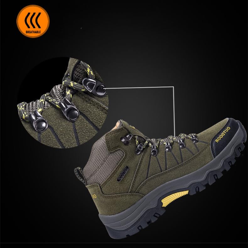 Men's Waterproof Hiking Work Boots, Lightweight Ultility Leather Shoes, Working Shoes, Outdoor Ankle Mens Boot for Construction, Roofing, Hunting4