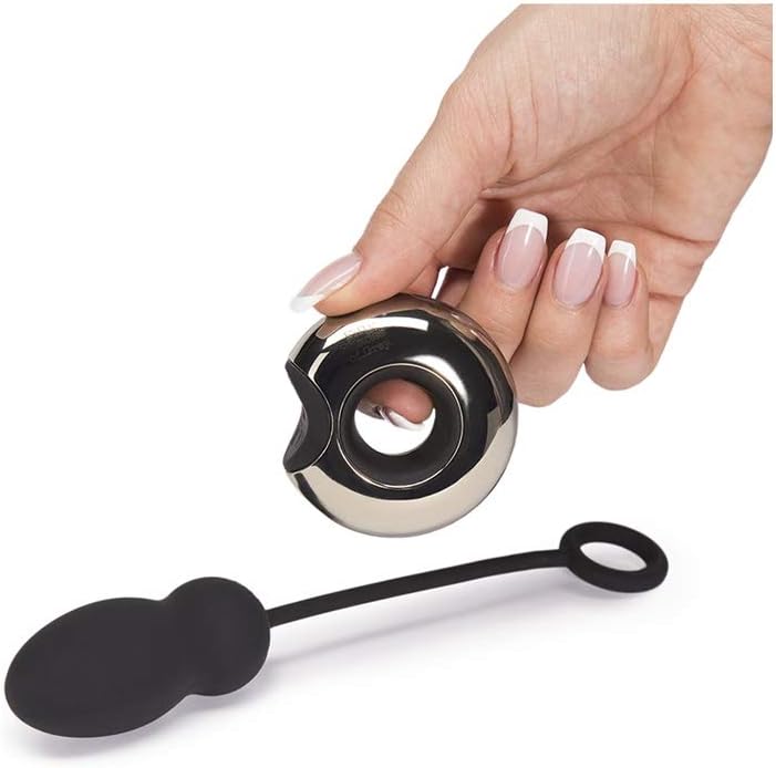 Fifty Shades of Grey Relentless Vibrations Remote Control Love Egg in Black - Rechargeable - 46g