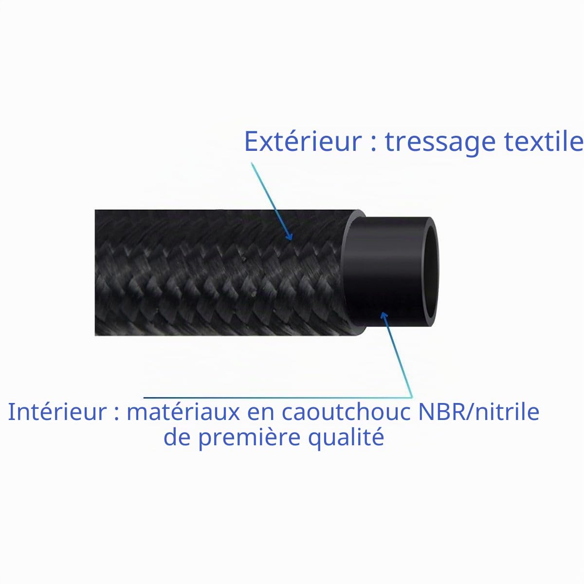 Tuyau de carburant diesel - Diamètre 8 mm - Longueur 5 m