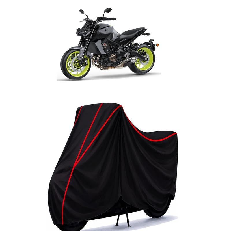 Image of MT 125 Cc Water Resistant Bike Cover for All Motorcycles & Rain | Heavy Duty Taffeta Fabric | UV Protection, Dustproof, Scratchproof | All Weather Two Wheeler Body Cover with Elastic Bottom