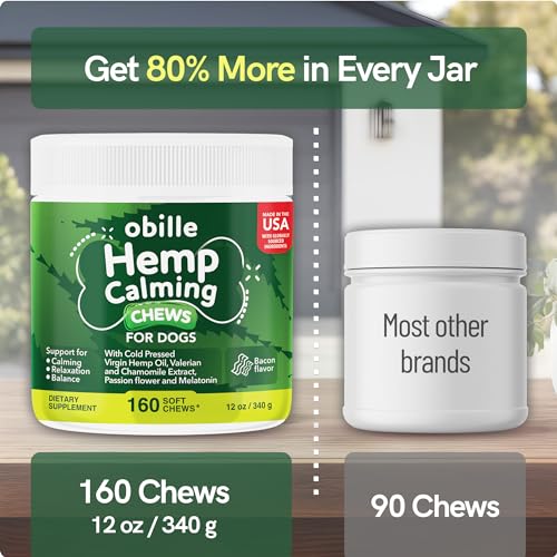 Hemp Calming for Dogs 160 Chews 12oz  Calming Chews for Dogs Anxiety Relief Everyday Stress Relaxation  with Hemp Oil Flax Seed Meal Melatonin Valerian and Chamomile Extract  Cucciolini Doodles Hemp calming for dogs 160 chews 12oz  calming chews for dogs anxiety relief everyday stress relaxation  with hemp oil flax seed meal melatonin valerian and chamomile extract   cucciolini doodles