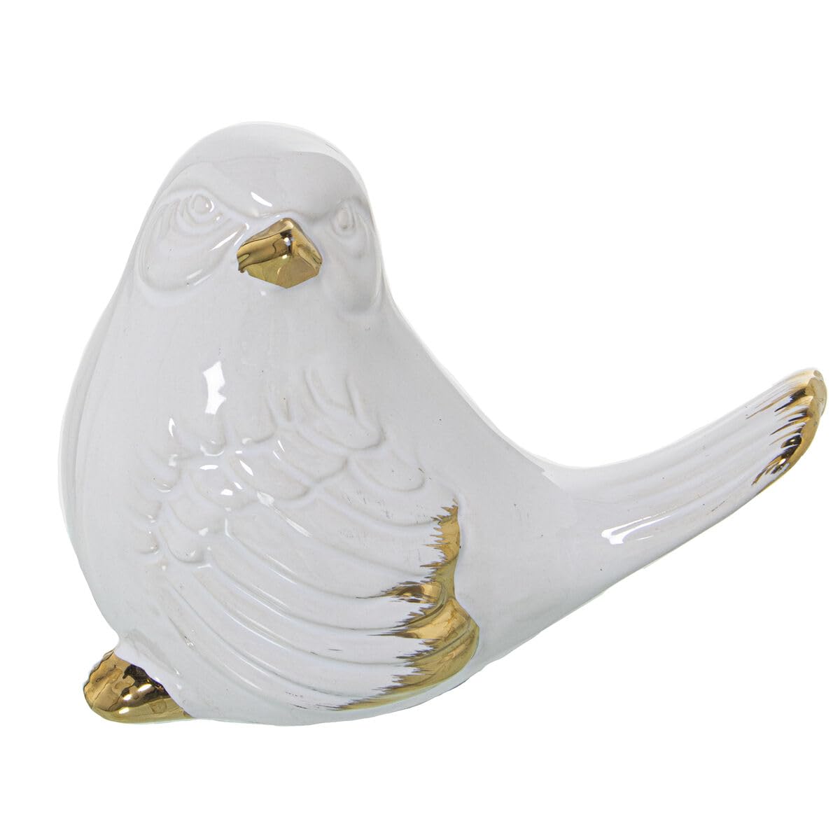 Alexandra House Living Decorative White Ceramic Bird Figurine