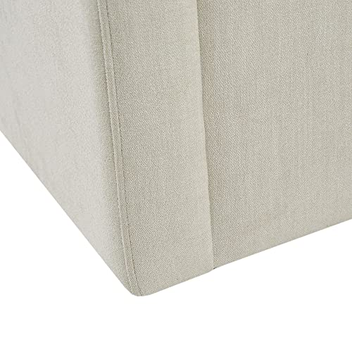 Martha Stewart Amber Swivel Chair For Living Room High Back Bedroom Lounge Removable Foam Seat Cushion Upholstered, Nursery Furniture, Metal Base, Fully Assembled, 30.5"W X 29.75"D X 30.25"H, Ivory #TOP7