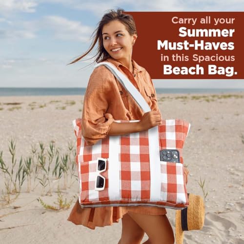 Image of Folkulture Beach Bag | Large Waterproof Beach Tote Bag for Women, Beach Essentials, Travel & Vacation Essentials