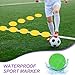 PATIKIL Spot Markers 9 Inch, 6 Pcs Non-Slip Floor Dots Agility Markers Flat Field Cones Poly Dots for Gym PE Speed Training Dance Soccer Basketball Sports, Yellow/Green