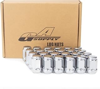 GAsupply 14x1.5 Chrome Lug Nuts, Closed End Bulge Acorn Lug Nut 3/4" 19mm Hex 1.38" Tall Conical Seat, 24 Pack