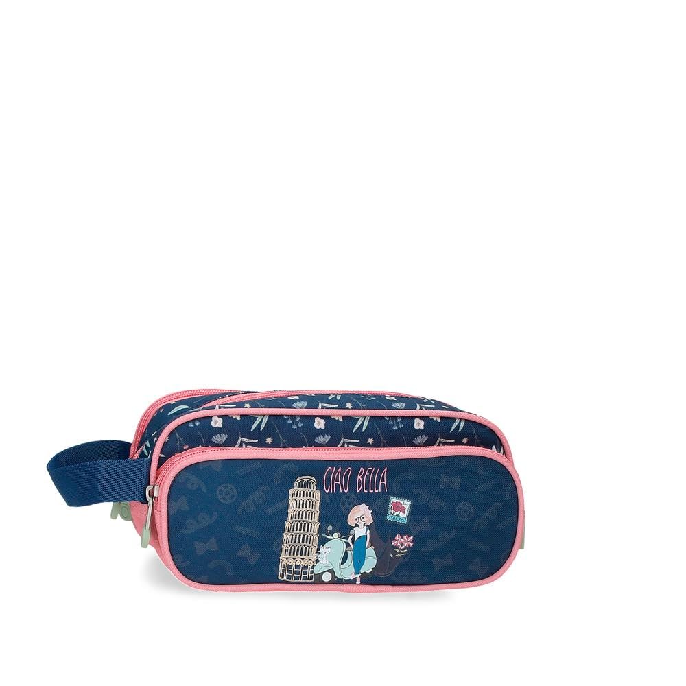 Enso Ciao Bella Children's Suitcase and Toiletry Bag, Blue, Standard Size, Large Suitcase