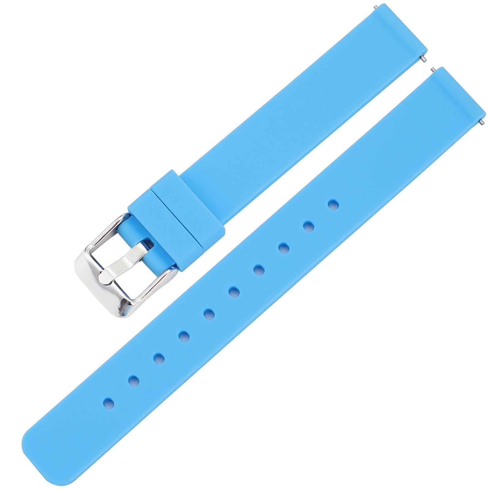 Silicone Watch Bands 12mm 14mm 16mm 17mm18mm 19mm 20mm 21mm 22mm 24mm 26mm Quick Release Replacement Watchbands Straps with Stainless Steel Buckle Soft Rubber Watch Band for Men