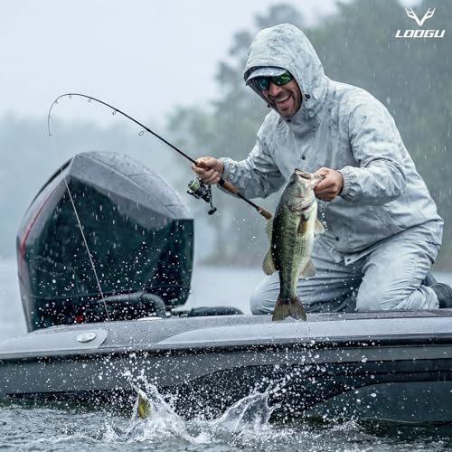 Image of LOOGU Men's Rain Suit - Rain Gear for Men Waterproof, Lightweight Rain Coat, Breathable Mens Rain Jackets Hood and Pants