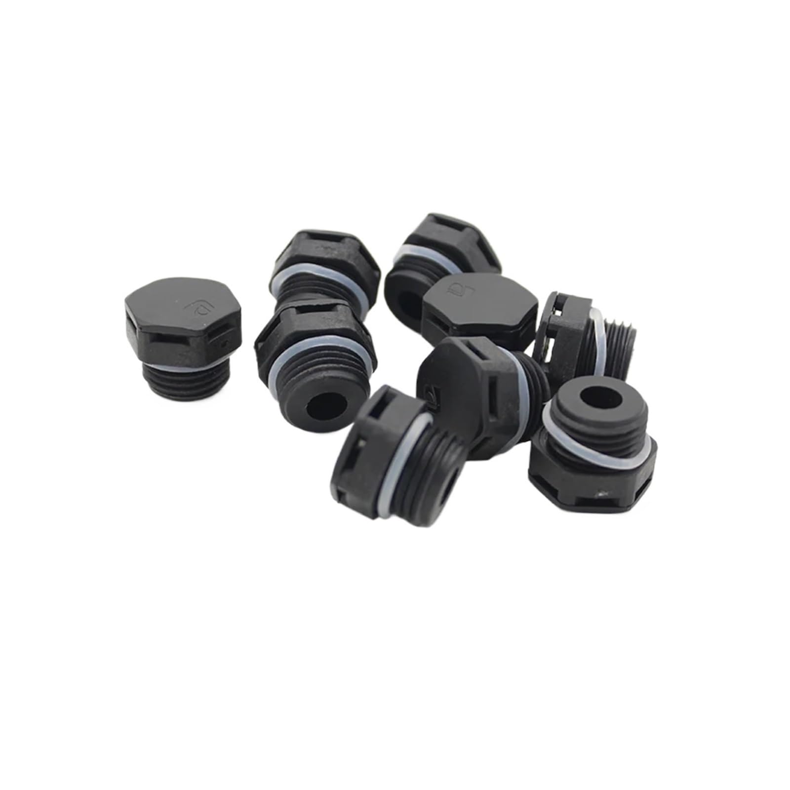 Valvola impermeabile e traspirante Connettore valvola di sfiato con vite di ventilazione impermeabile a pressione M20 IP68(M16,GREY_10PCS)