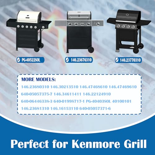 Image of SafBbcue 16.5 inch Grill Grates for Kenmore 4&5 Burners Replacement Grill Parts Kenmore 146.23680310 146.30213510 146.23770310 146.47468610 146.47469610 PG-40406S0L Cooking Grates Bbq-pro 146.23676310