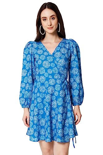 Image of SHOPPING QUEEN Women's Crepe Fit & Flare Dress