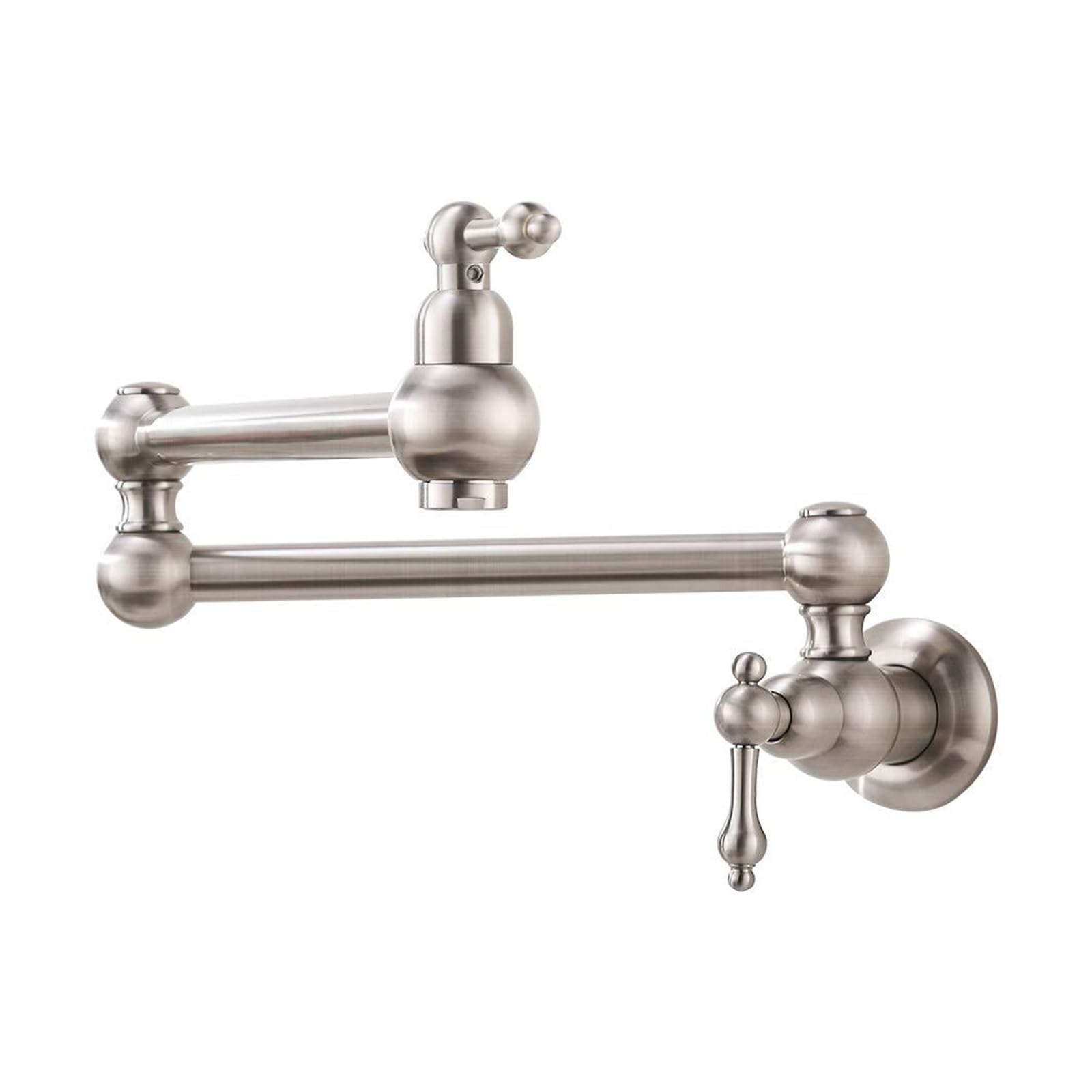 Ewsdsfs One Color Pot Filler Faucet Wall Mount,With Double Joint Swing Arms Brushed Nickel