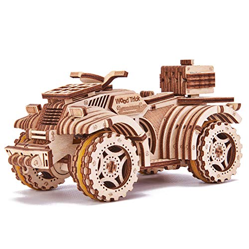 Wood Trick ATV Quad Bike Toy Mechanical Wooden Model Kit for Adults